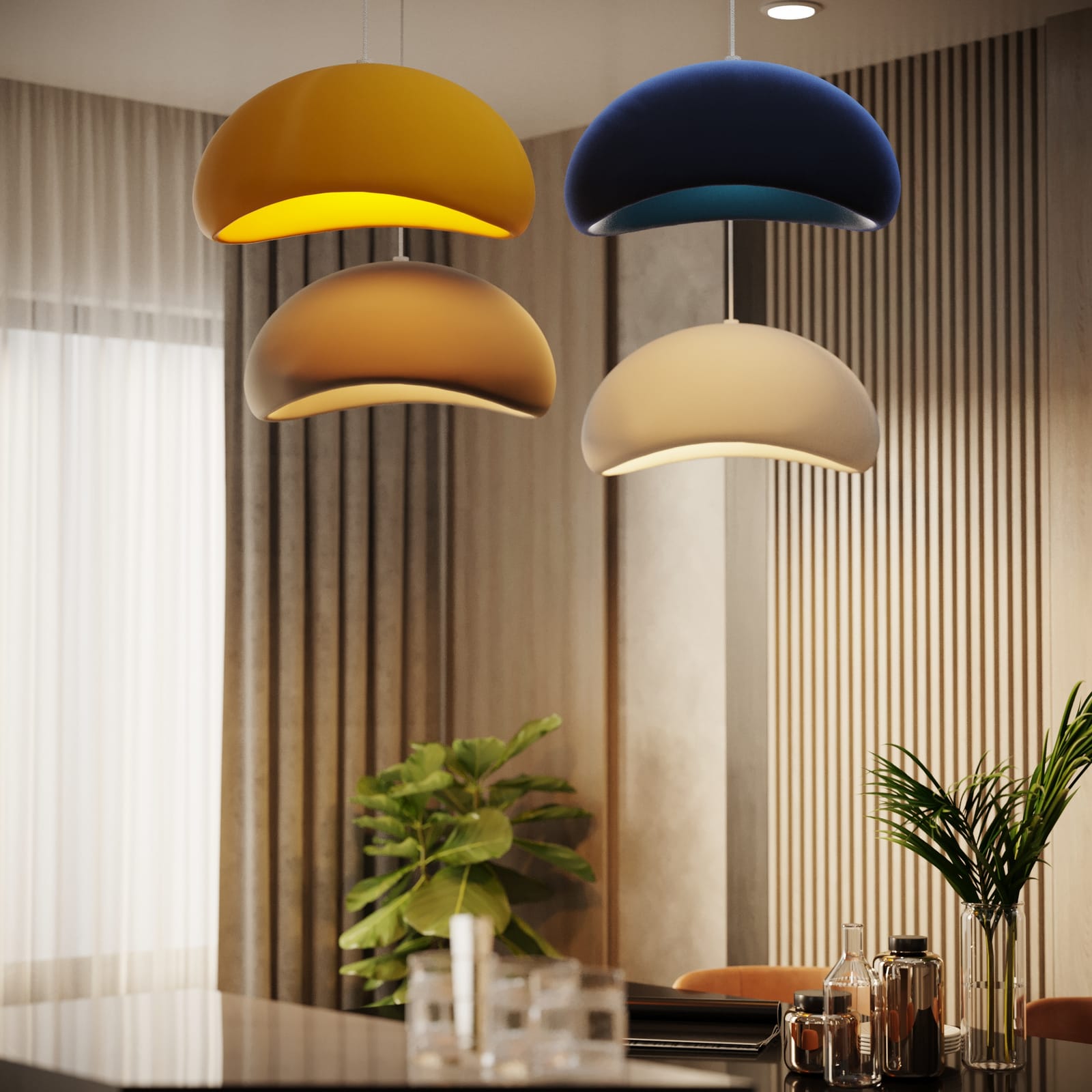 Pebble travertine wall light